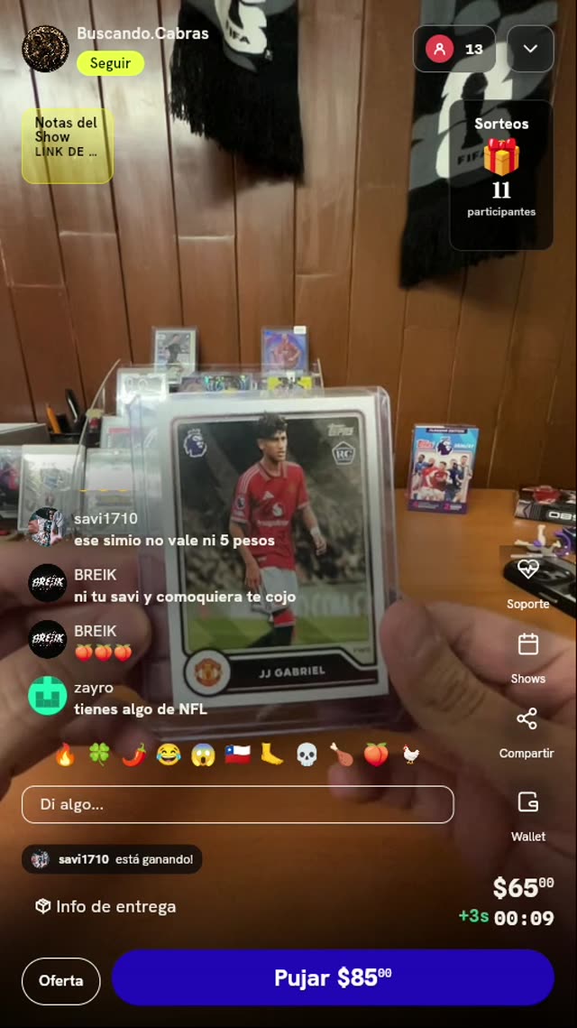 Tarjeta Topps JJ Gabriel Rookie Card