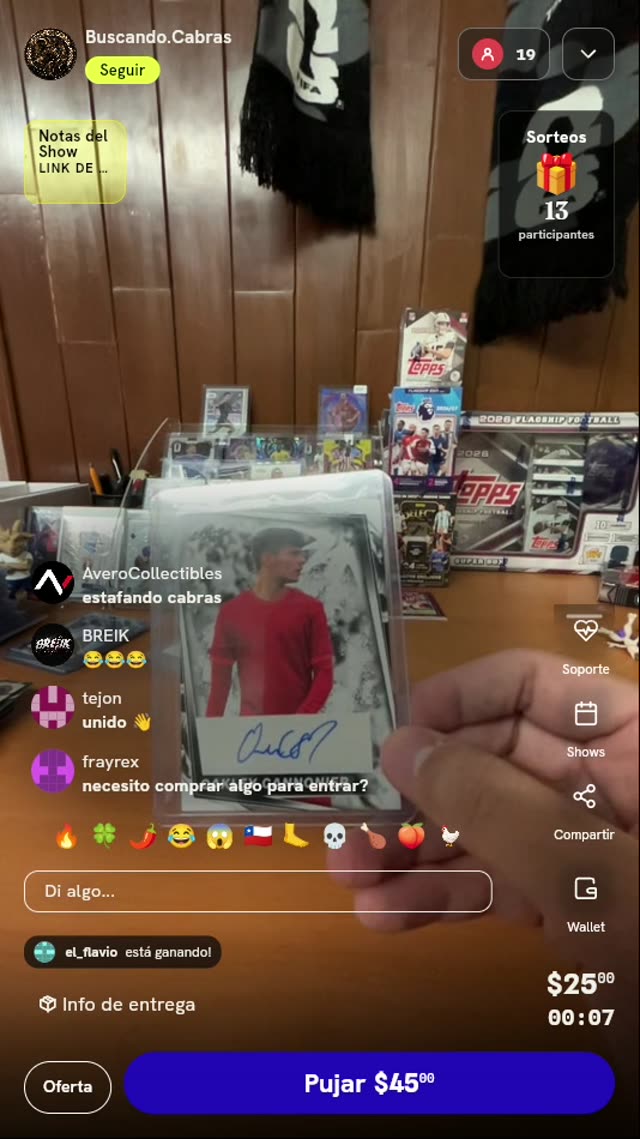 Carta Autografiada de Oakley Cannonier