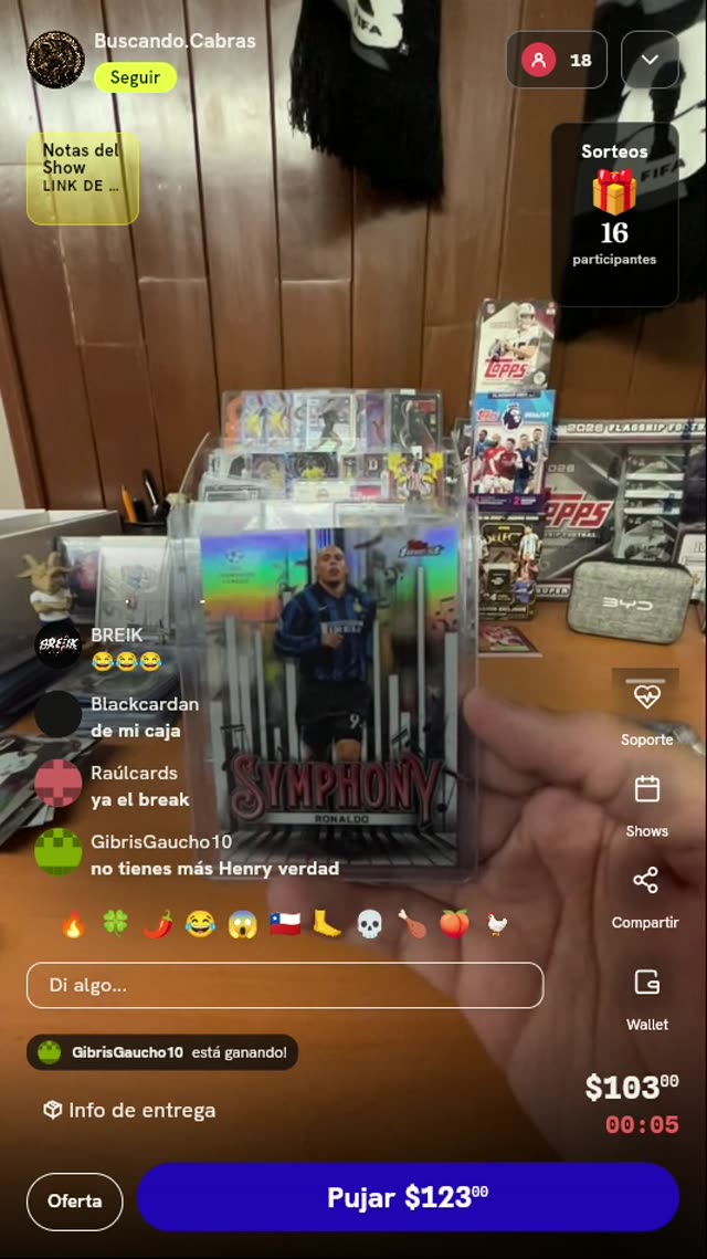 Carta Ronaldo Nazário Topps Finest Symphony