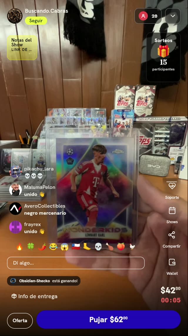 Carta Topps Chrome Lennart Karl Wonderkids