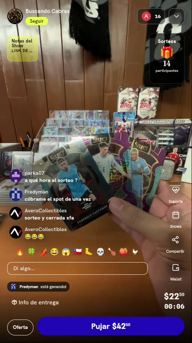 Cartas Panini Select Selección de Uruguay