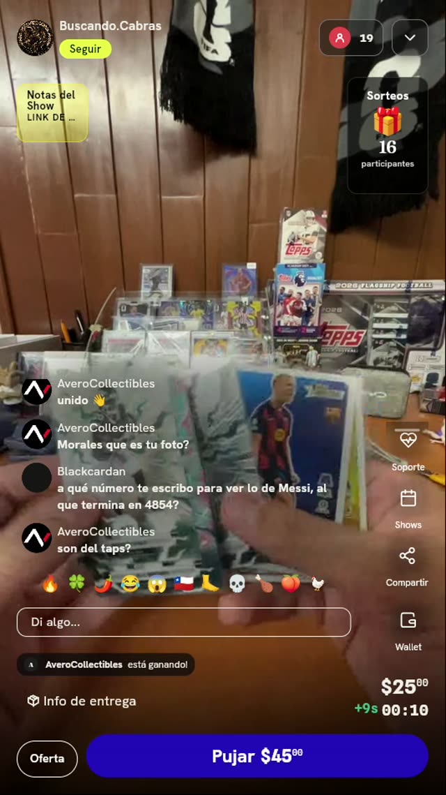 Lote de cartas de fútbol