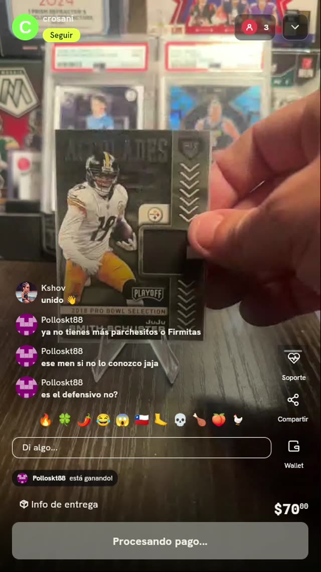 Carta JuJu Smith-Schuster Playoff Accolades