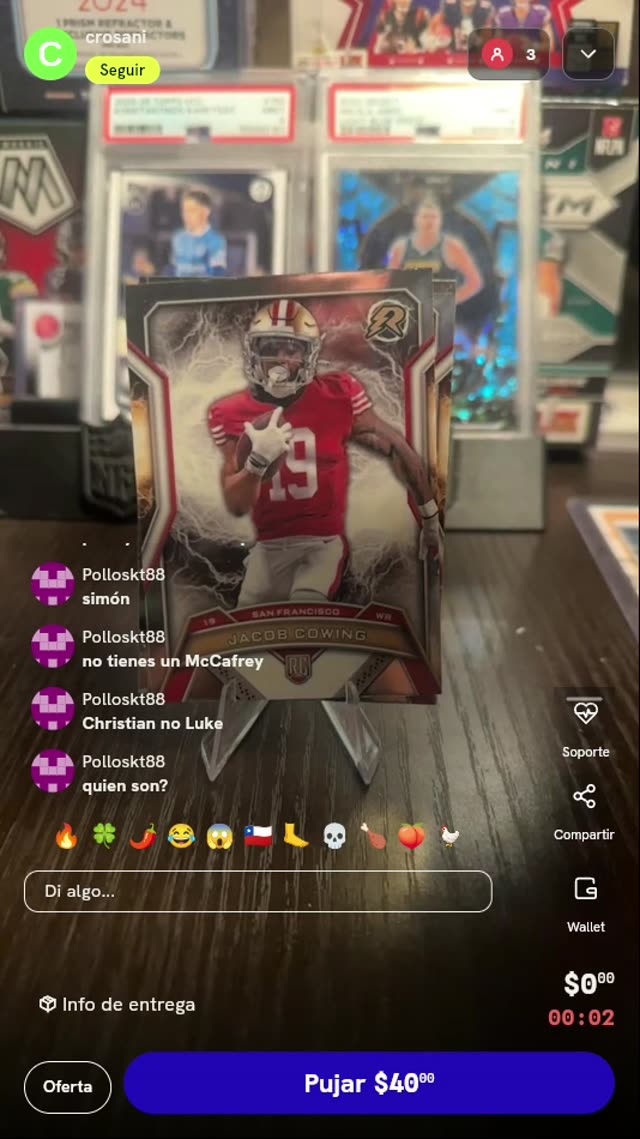 Carta Rookie Jacob Cowing 2024