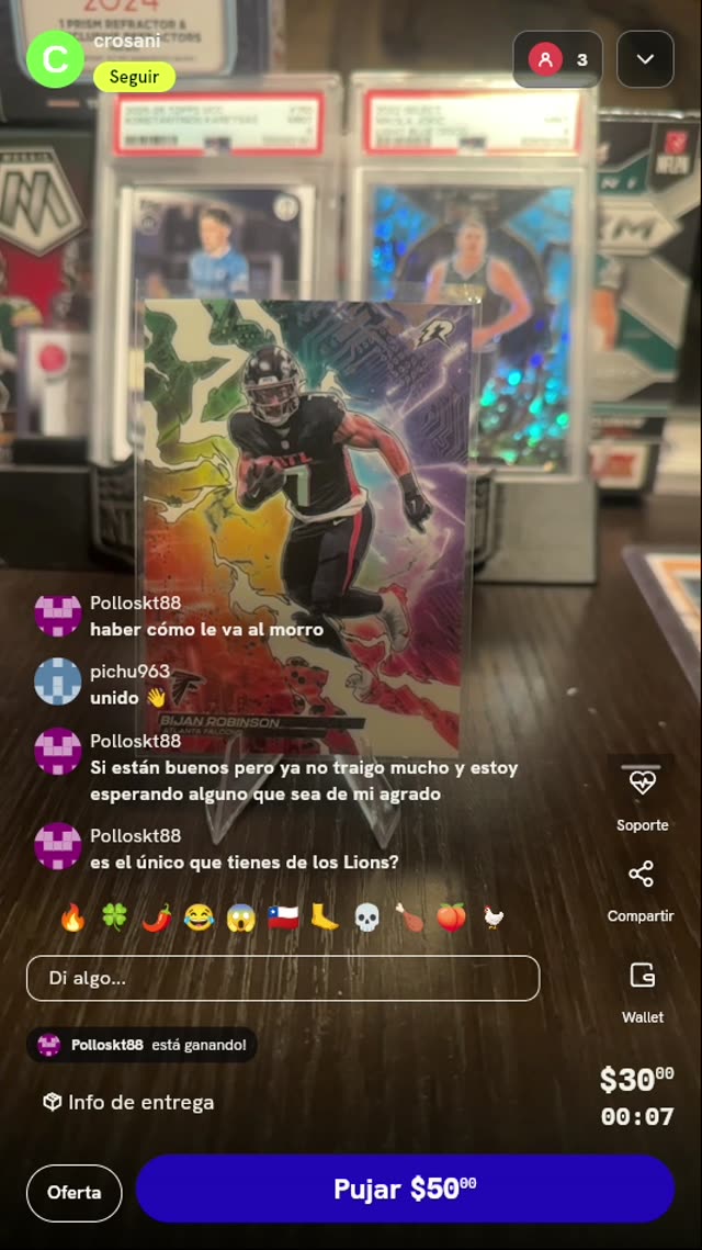 Carta Bijan Robinson Panini Phoenix