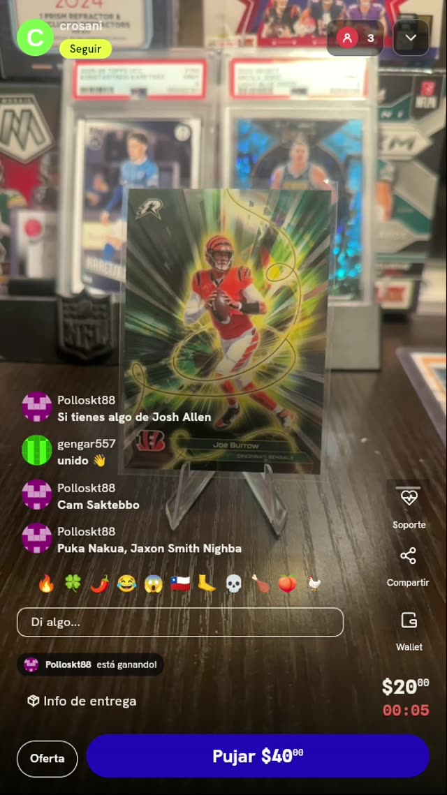 Carta Joe Burrow Panini Rookies & Stars