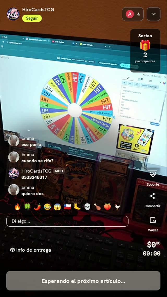 Tiro en Ruleta por Sobre Pokémon TCG