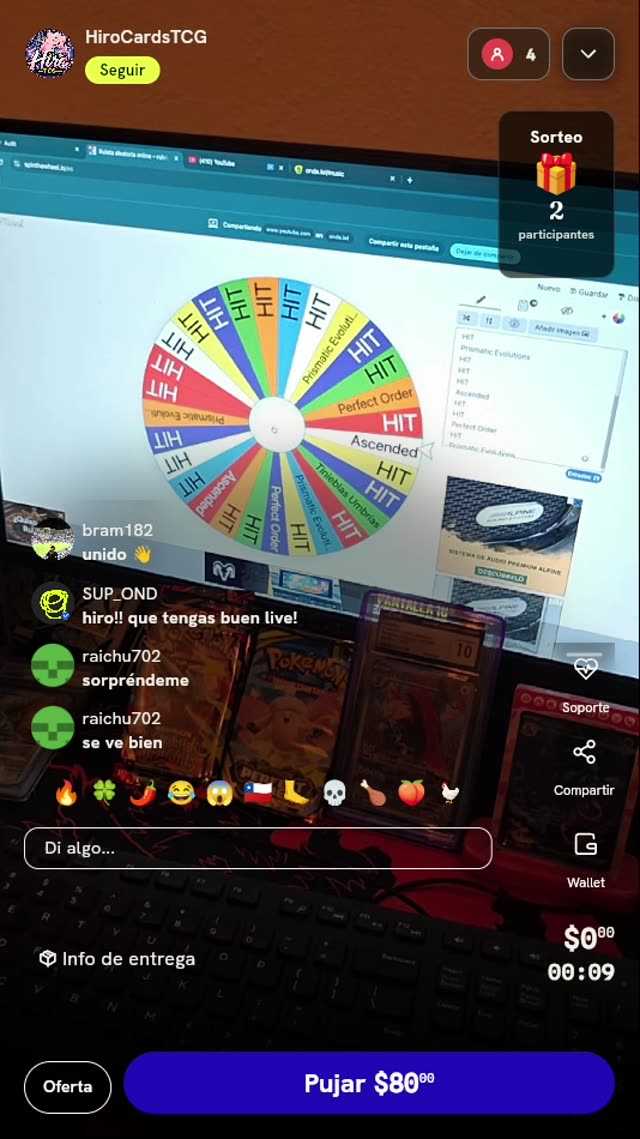 Giro en ruleta Pokémon TCG