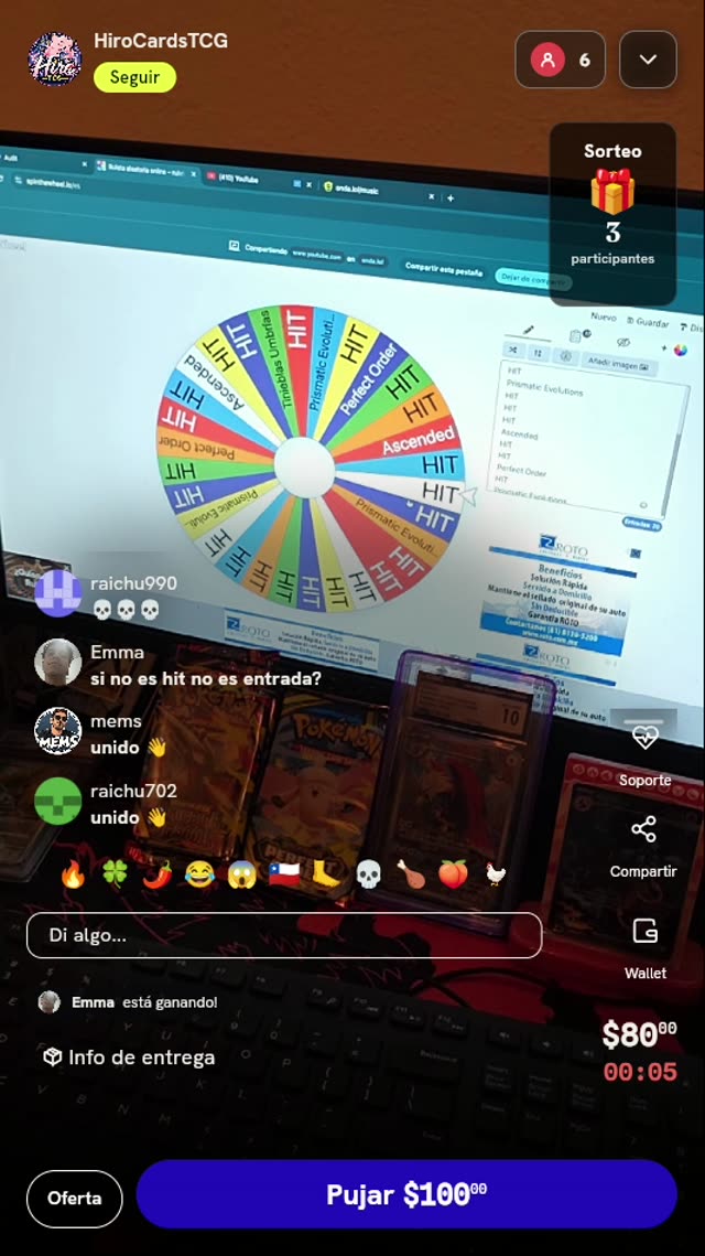 Tiro de Ruleta Pokémon TCG