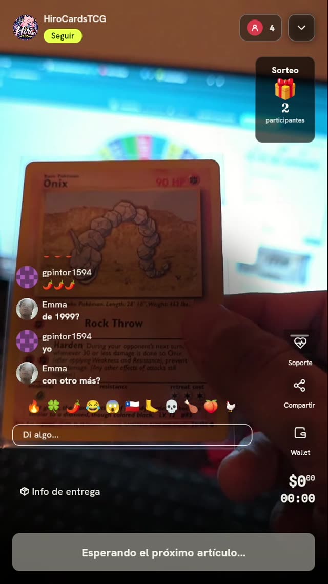 Carta Pokémon Onix Base Set
