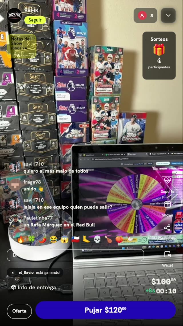 Lugar en cacería Topps Chrome MLS