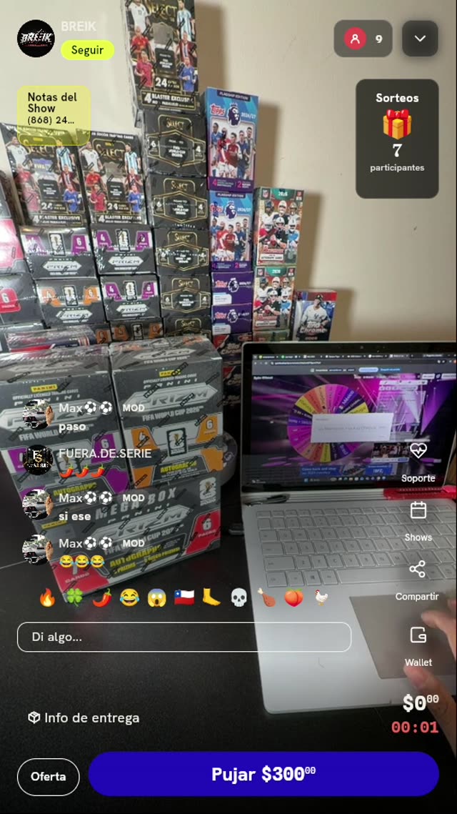 Lugar en Box Break Panini Prizm World Cup 2026