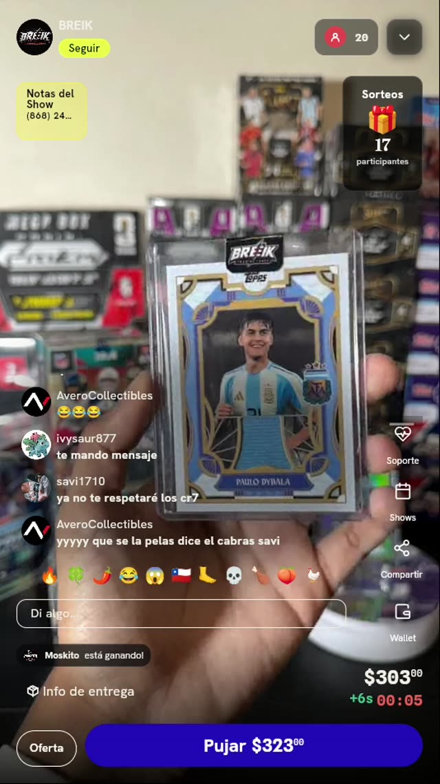 Carta Paulo Dybala Topps Relic Argentina