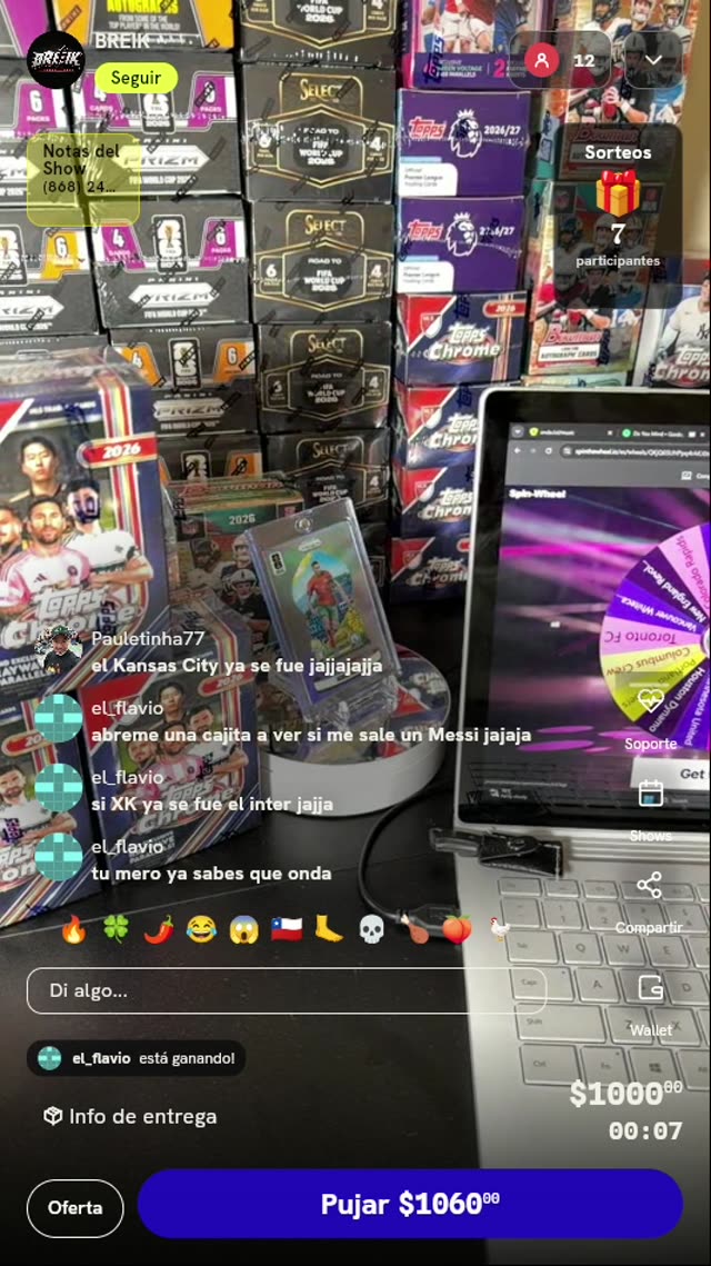 Spot para ruleta MLS Topps Chrome