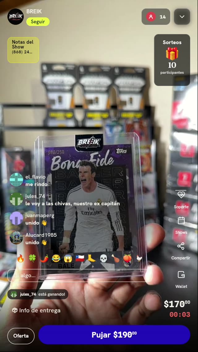 Carta Topps Gareth Bale /250