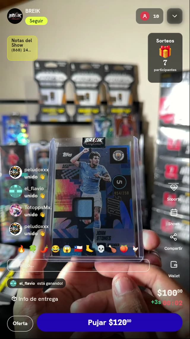 Carta Topps John Stones Relic /250