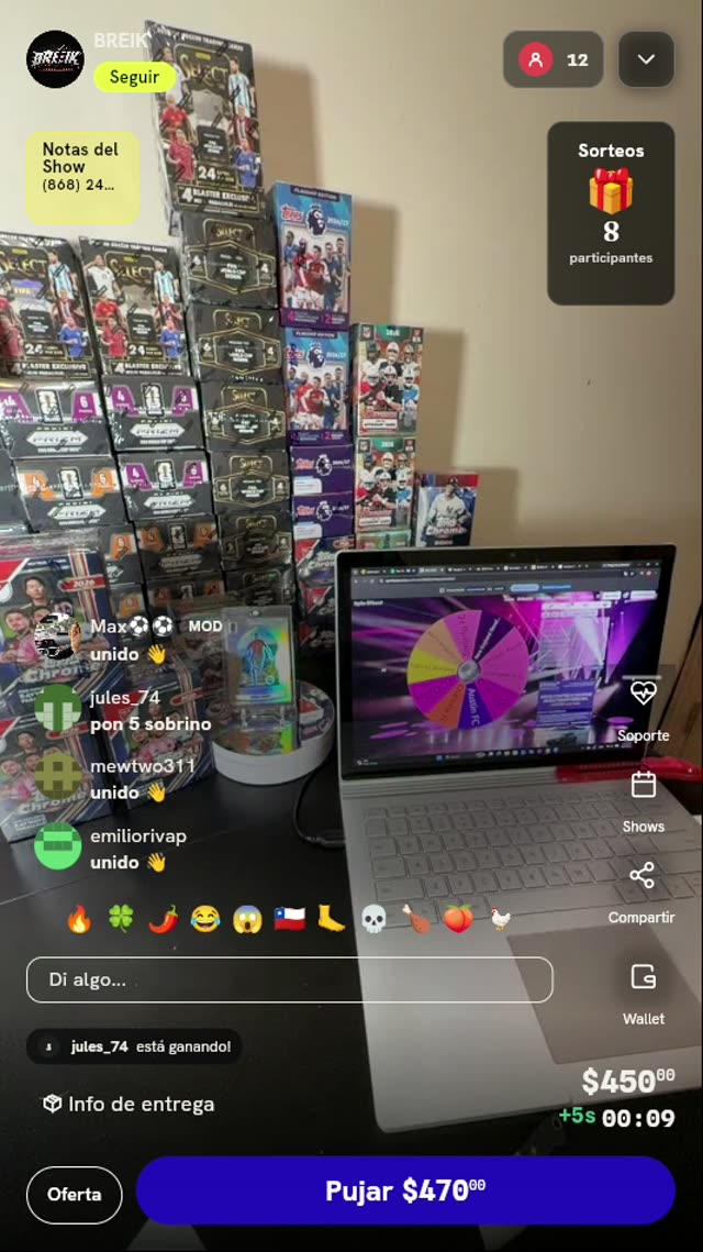 Tiro en Ruleta para Break Deportivo