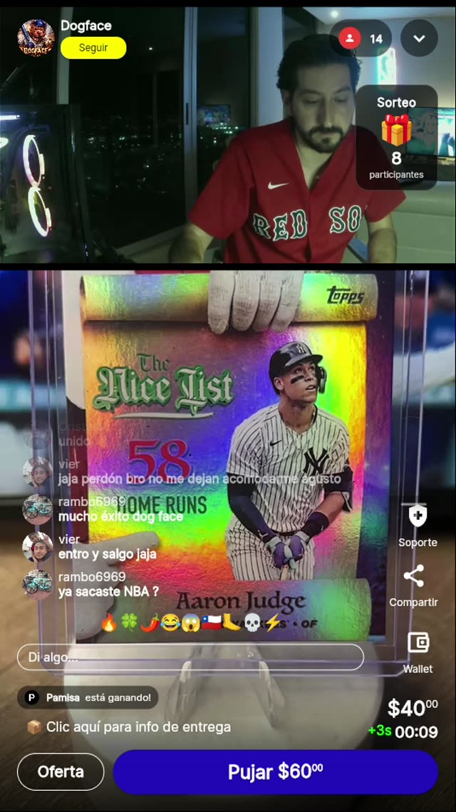 Aaron Judge Topps Holiday Nice List