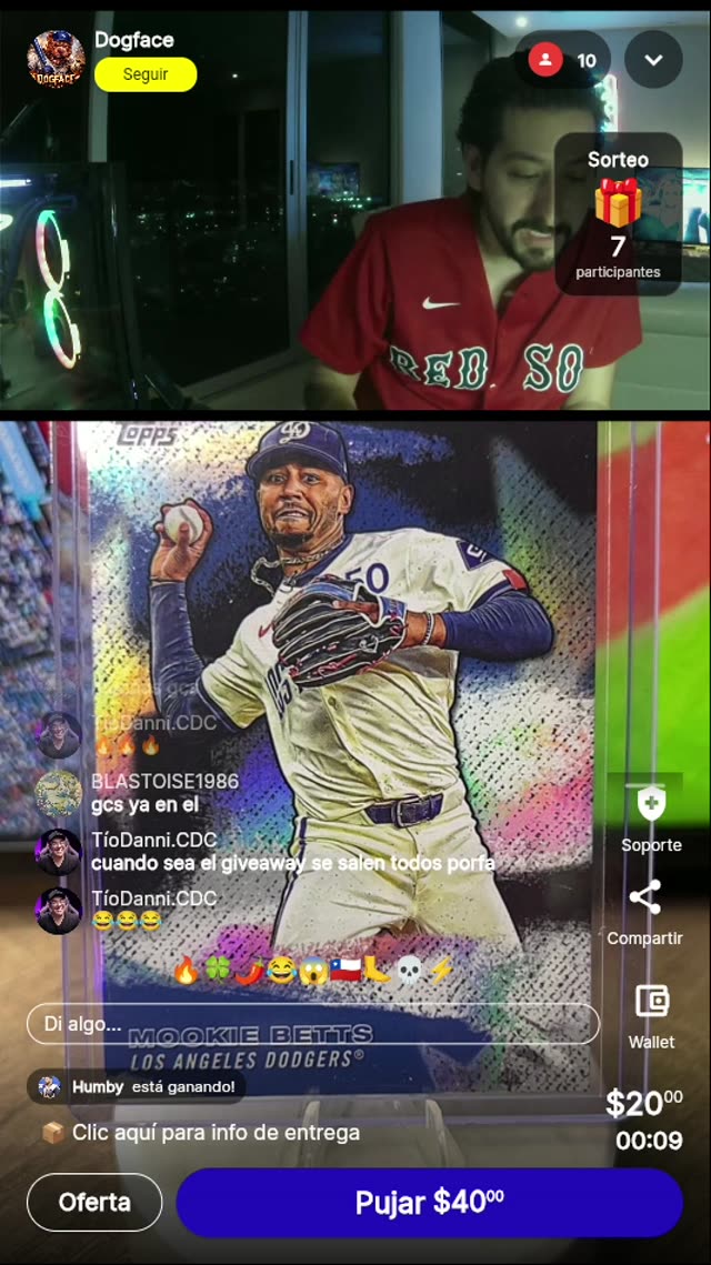 Mookie Betts Topps Dodgers Card