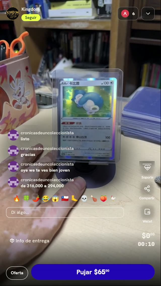 Carta Pokémon Snorlax Holo Chino