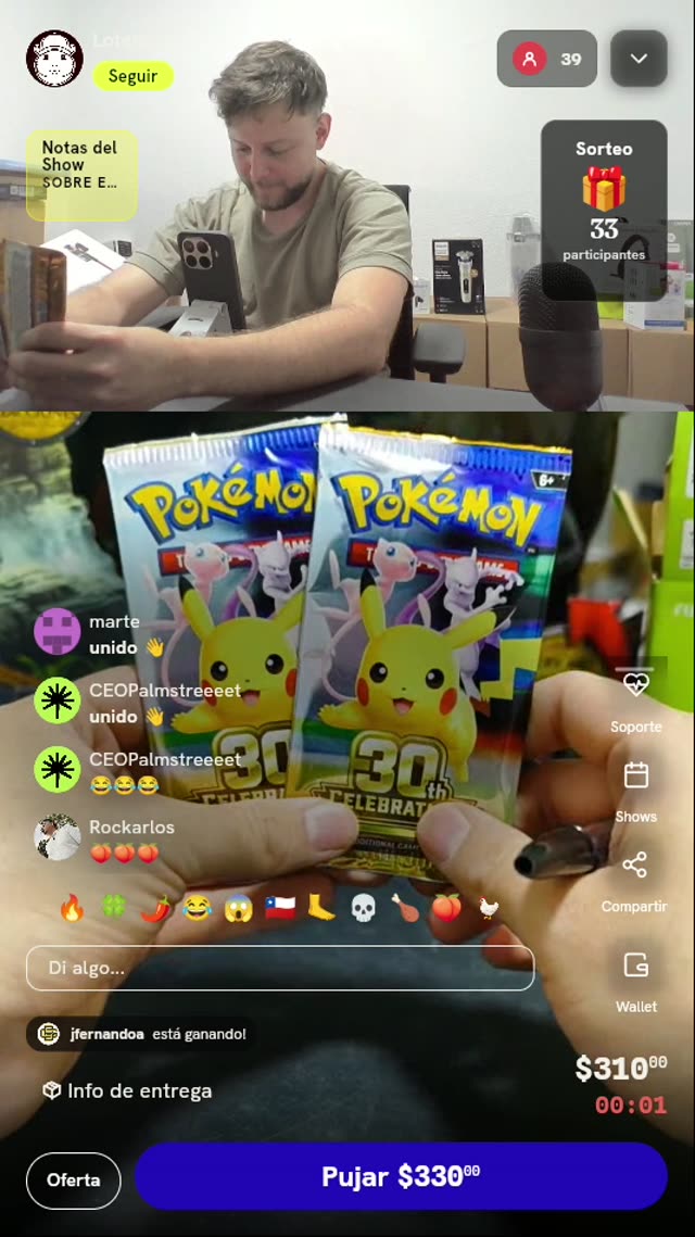 2 Sobres Pokémon TCG 30th Celebration