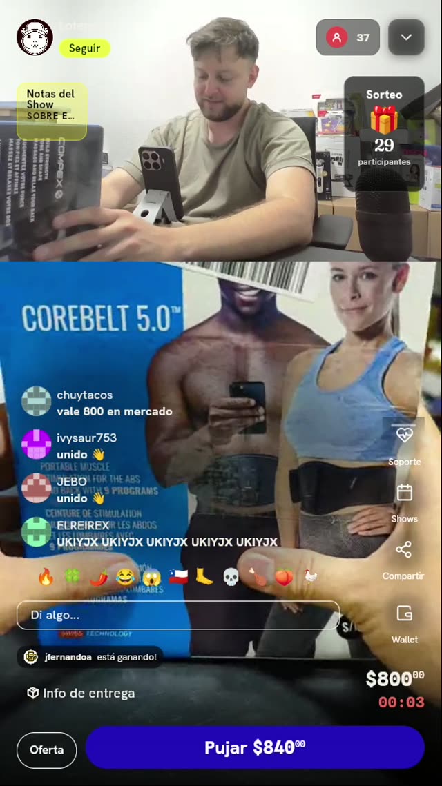 Cinturón electroestimulador Compex Corebelt 5.0