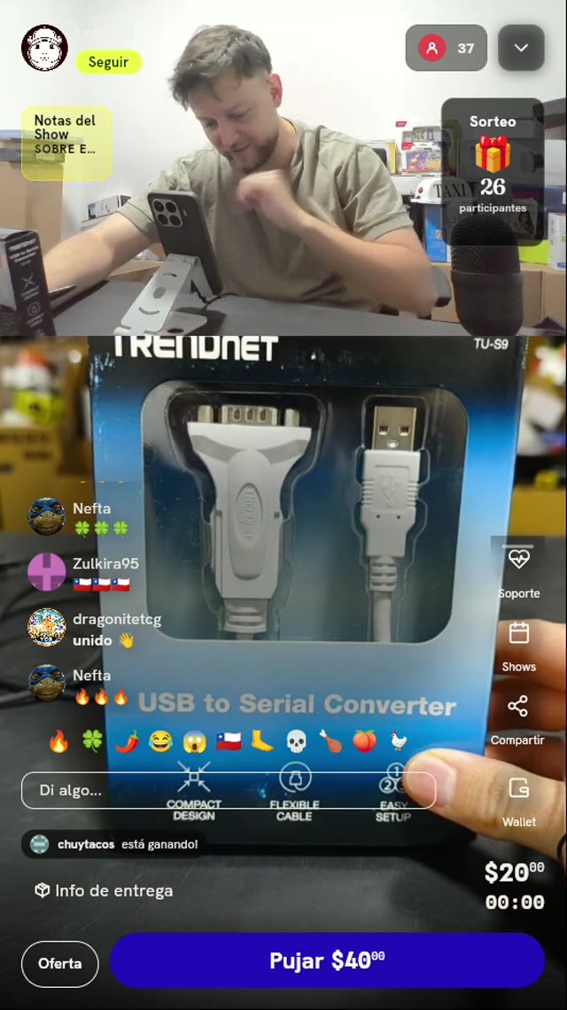 Convertidor USB a Serie TRENDnet TU-S9