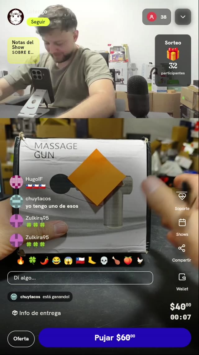Pistola de masaje muscular
