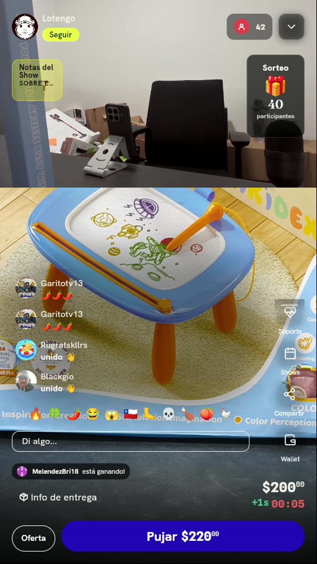 Pizarrón Mágico Infantil con Patas