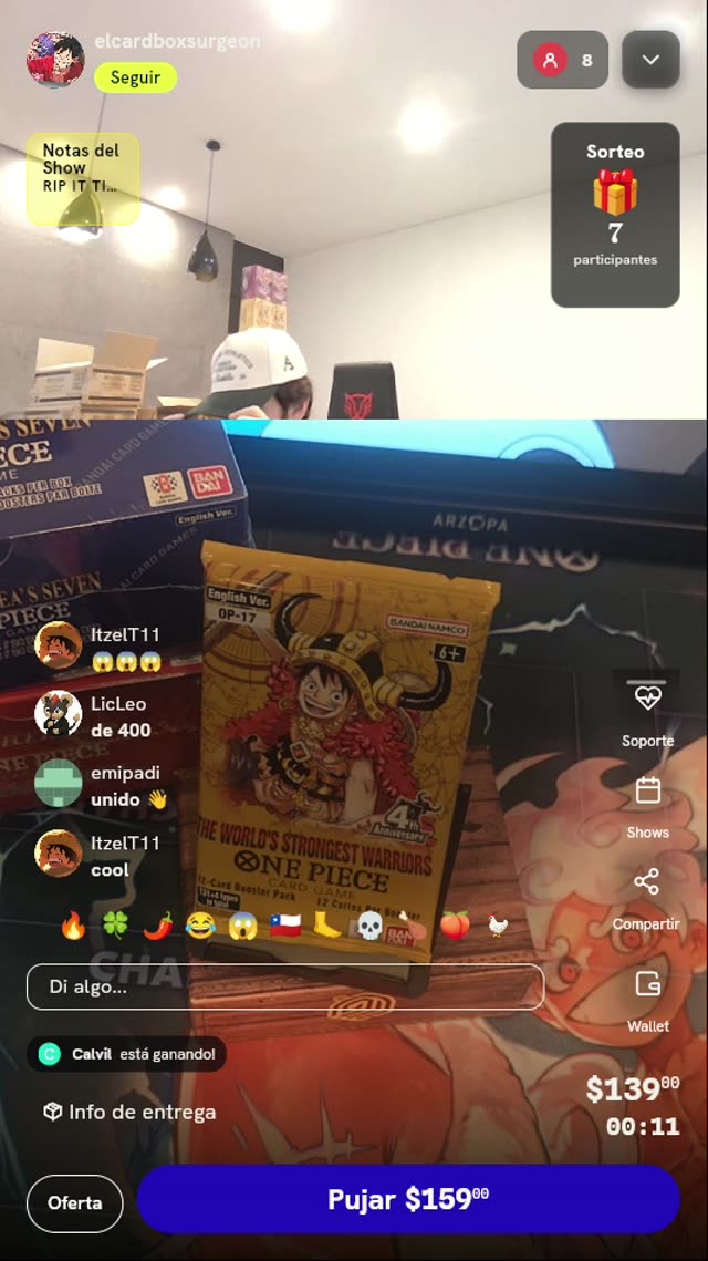 Sobre One Piece Card Game OP-17
