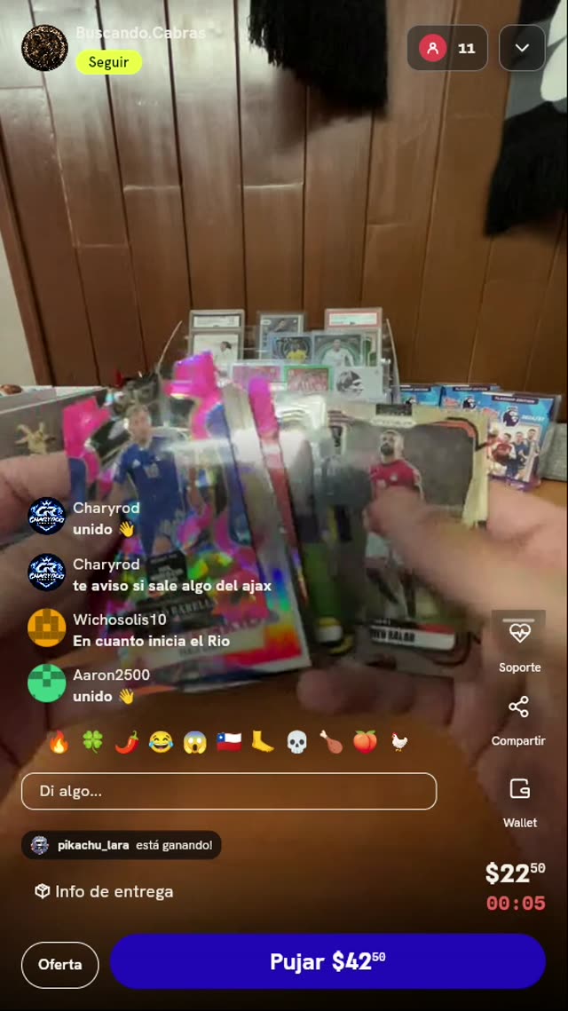 Lote de cartas coleccionables de fútbol