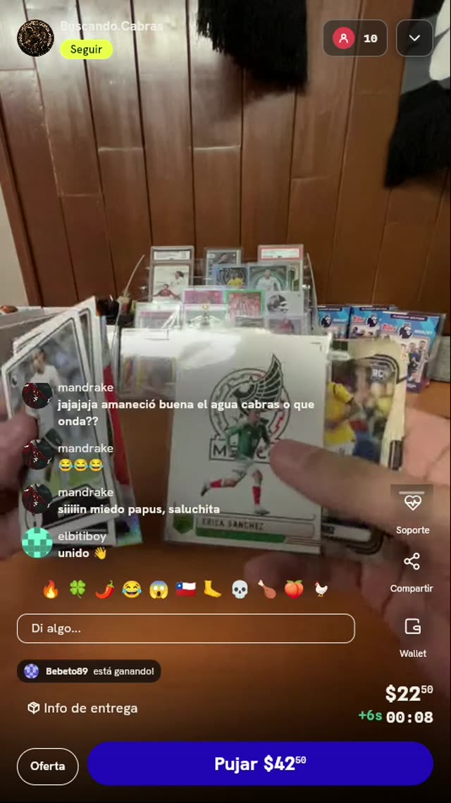 Lote de cartas de fútbol