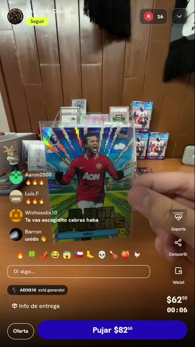 Carta Topps Nani 8-Bit Ballers