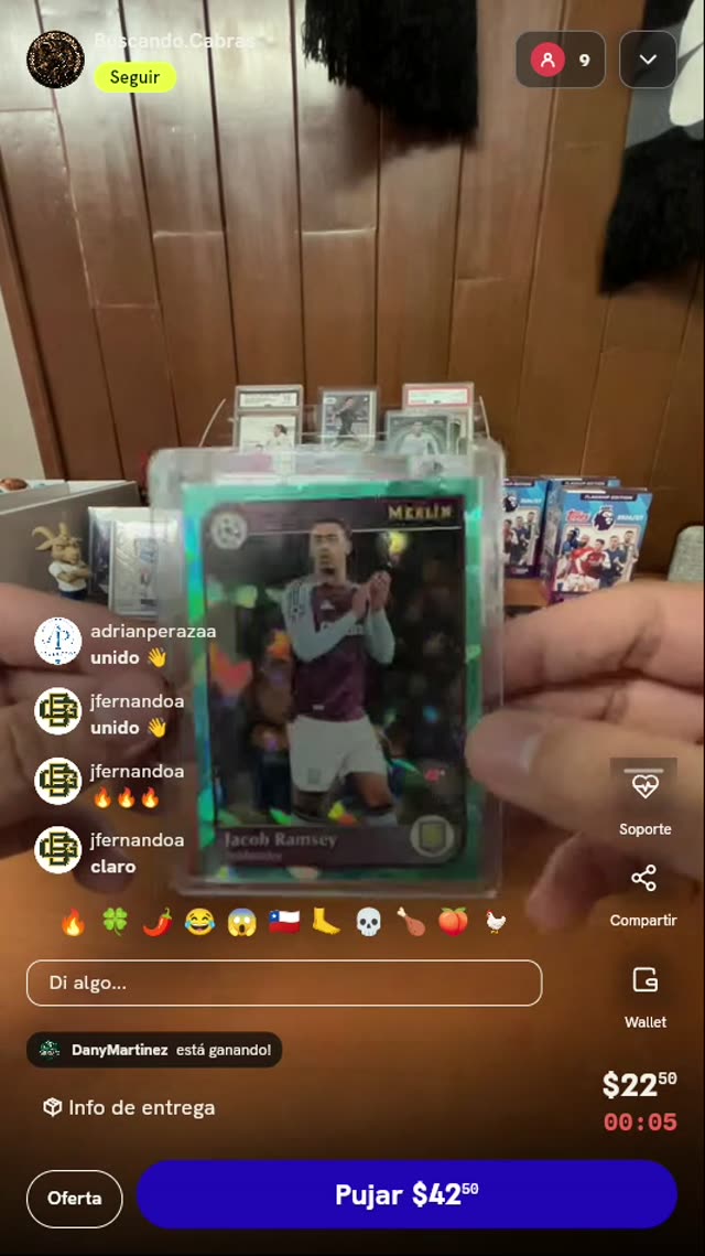 Carta Jacob Ramsey Topps Merlin /75