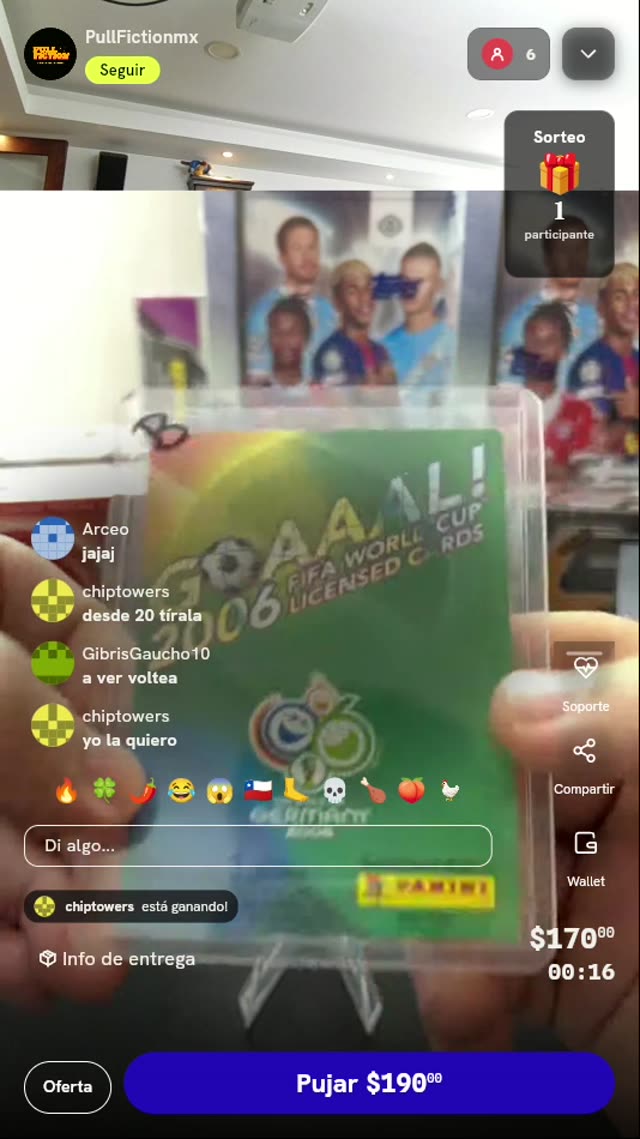 Carta Panini Goaaal! Alemania 2006