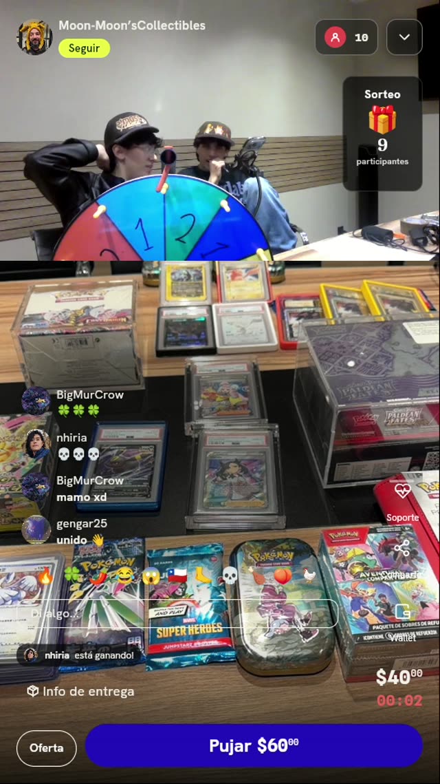 Giro en ruleta de Pokémon TCG