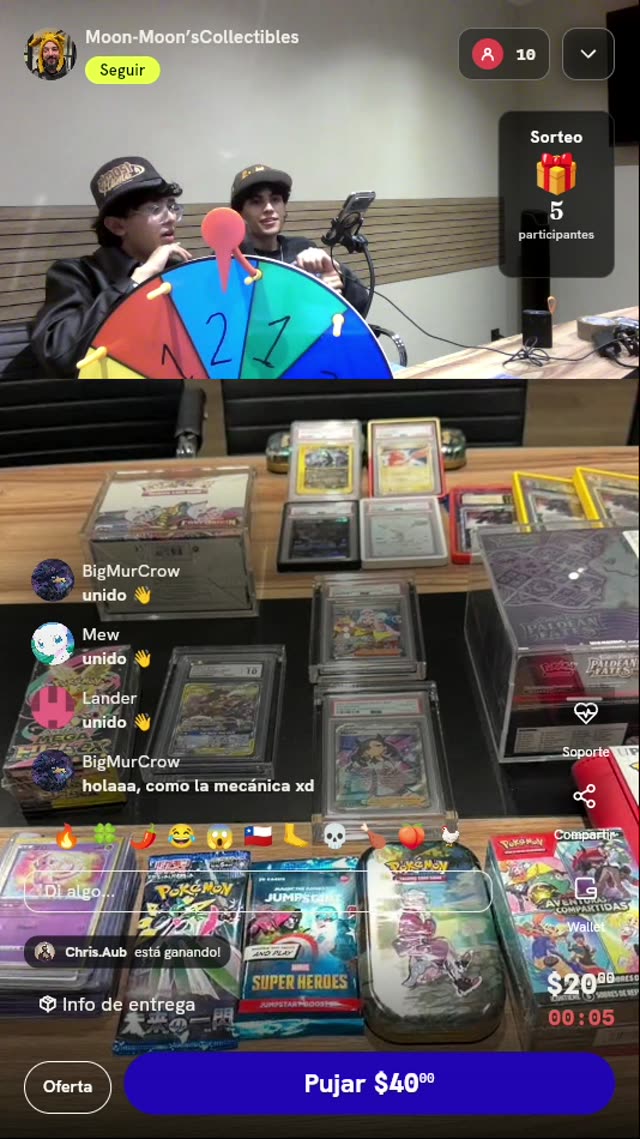 Participación en Ruleta Misteriosa TCG