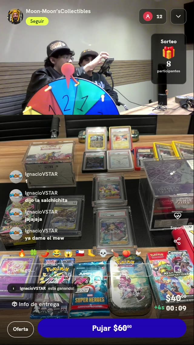 Tiro de ruleta Pokémon TCG