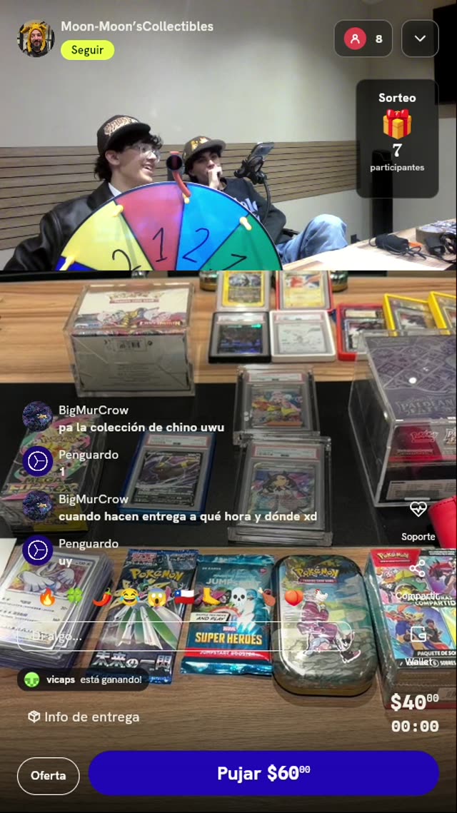 Giro de ruleta de coleccionables TCG