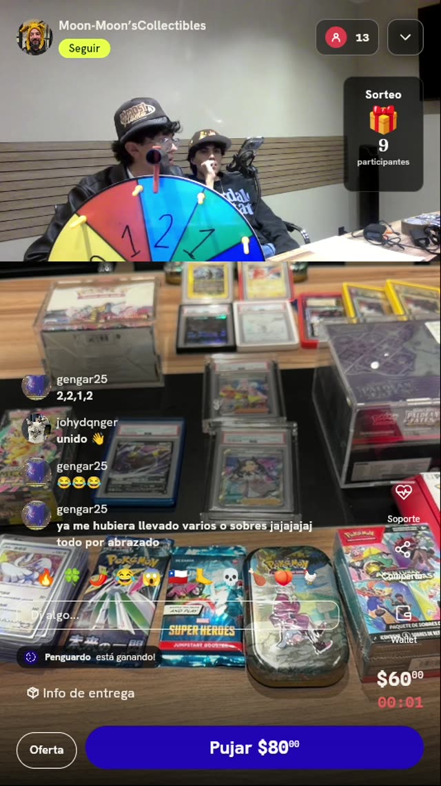 Giro de ruleta de coleccionables TCG