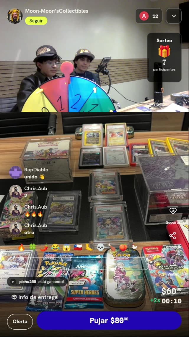 Tiro de ruleta Pokémon TCG