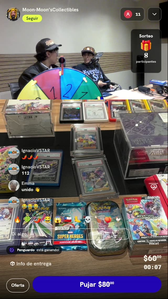 Giro en ruleta de premios TCG
