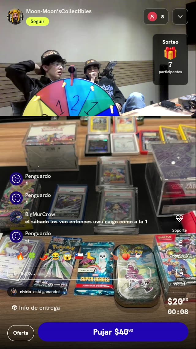 Giro de ruleta de coleccionables TCG