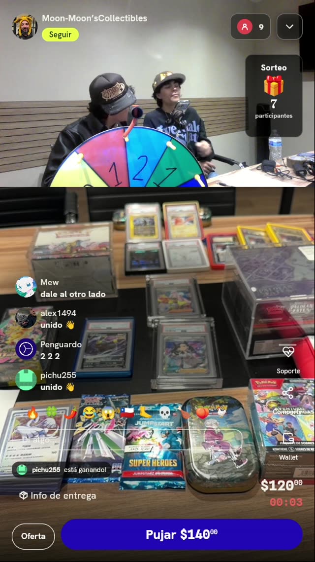 Giro de ruleta de coleccionables TCG