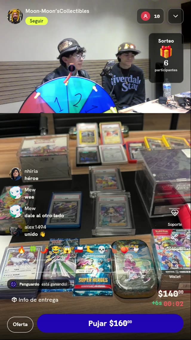Tiro en ruleta Pokémon TCG