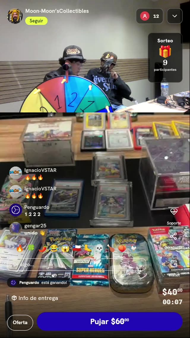Ruleta de sobres y coleccionables TCG