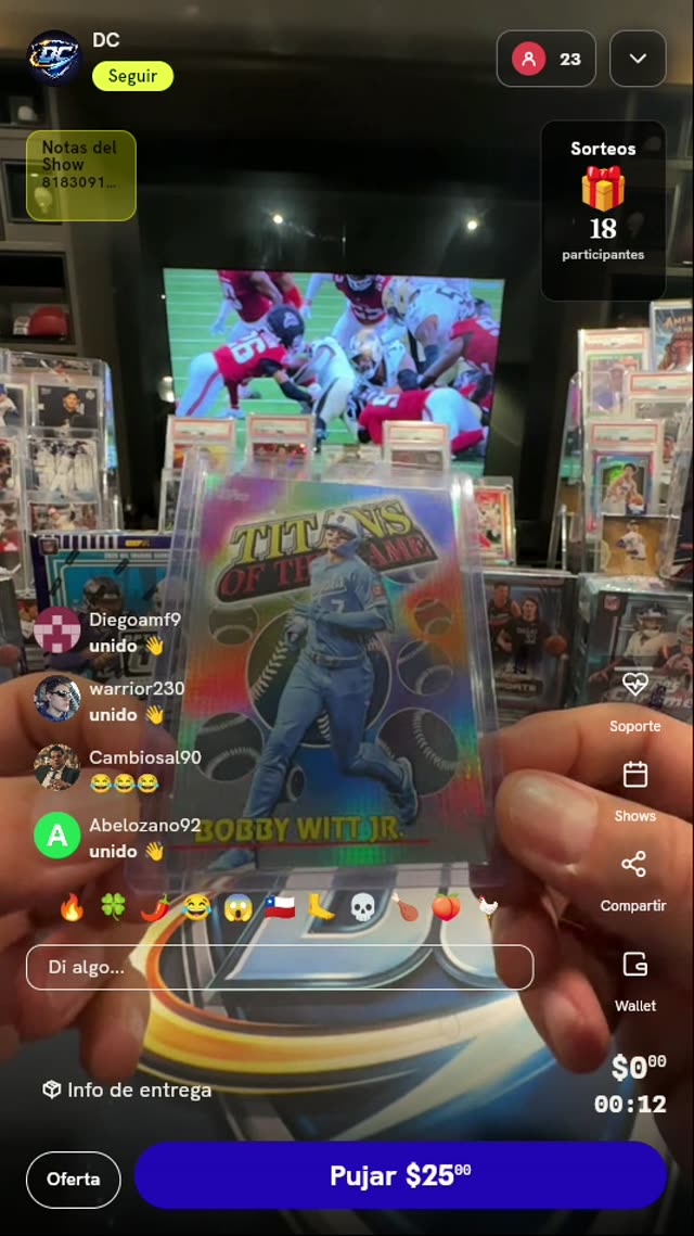Carta Topps Bobby Witt Jr. Titans of the Game