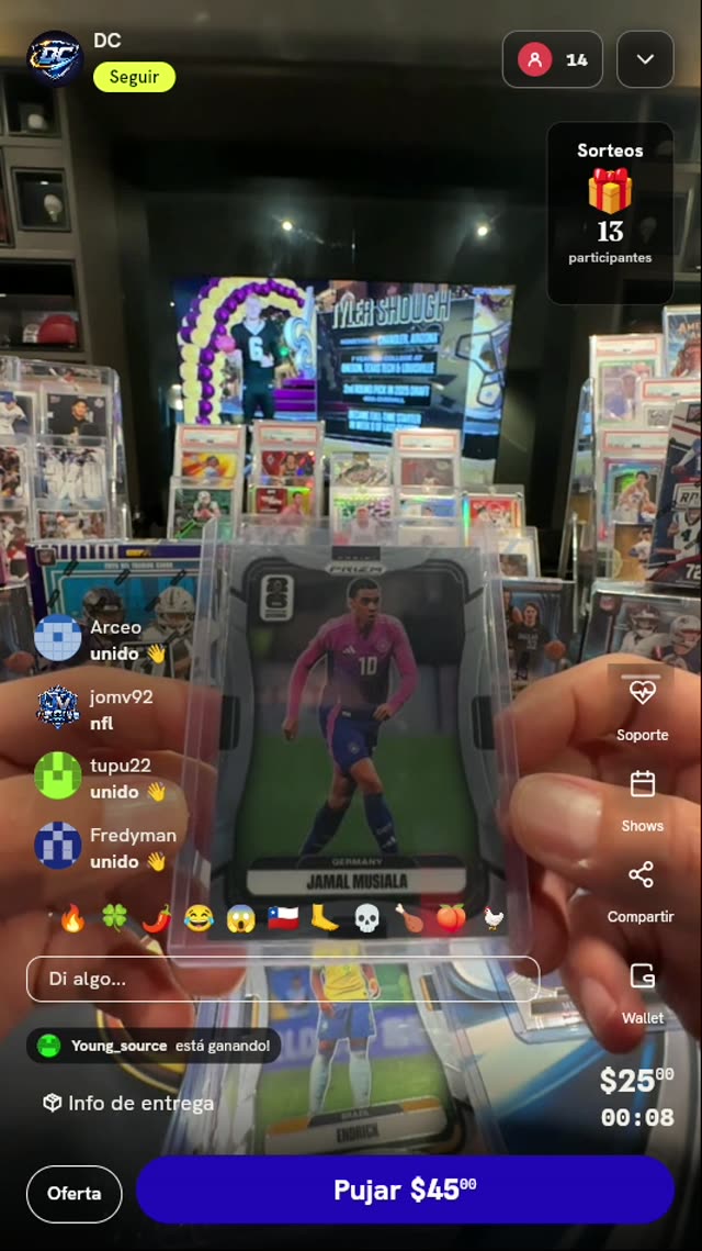 Tarjeta Panini Prizm Jamal Musiala