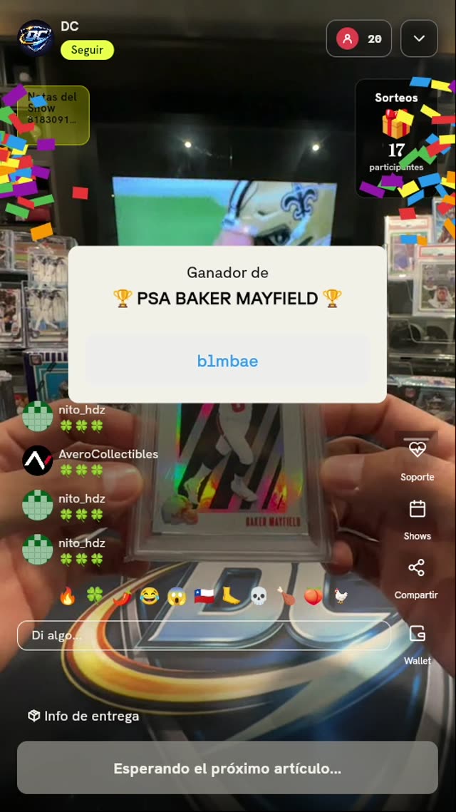Carta PSA de Baker Mayfield