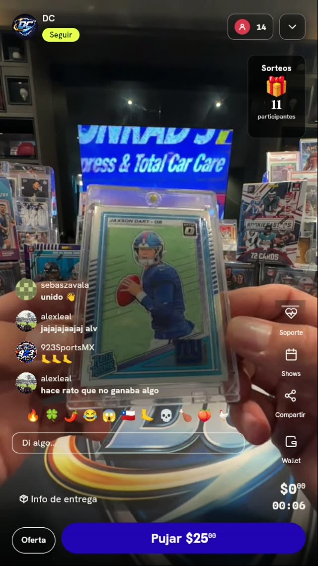 Carta Jaxson Dart Donruss Optic
